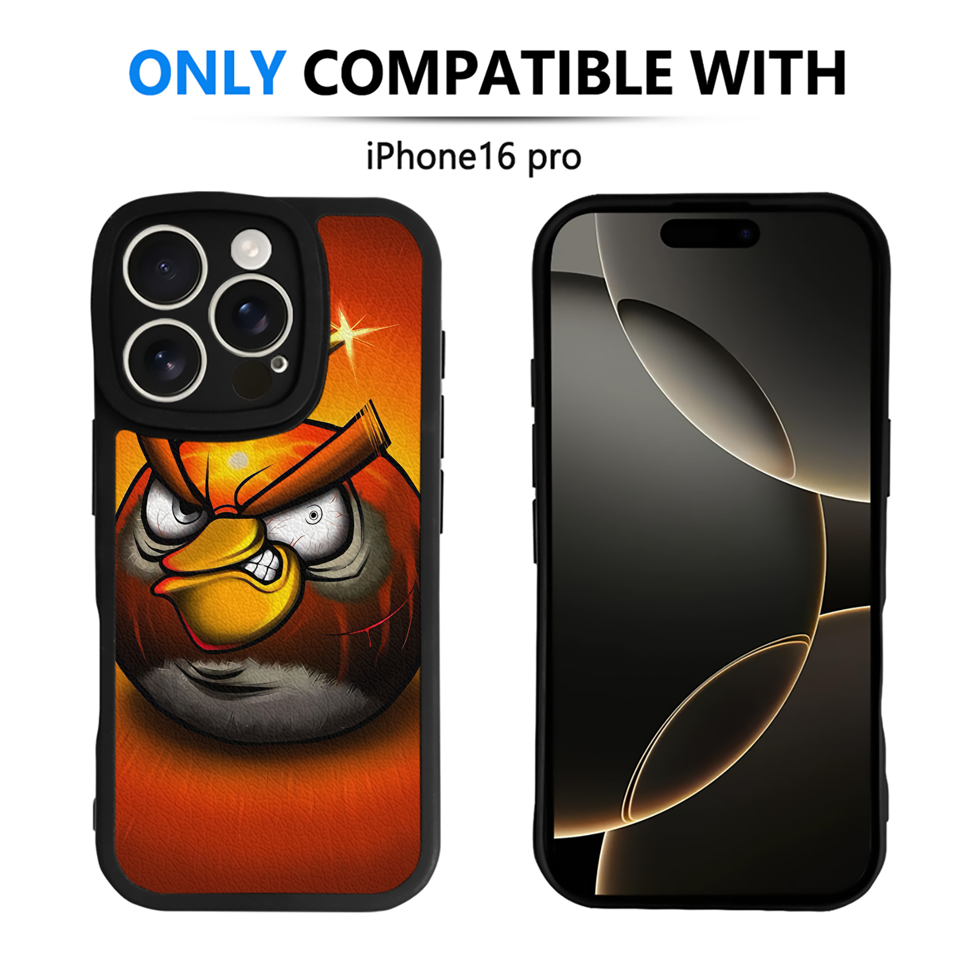 （画像用） Angry Birds アングリーバード 【iPhone 16シリーズ対応】シリコンスマホケース（レザー調） 材質：シリコン
